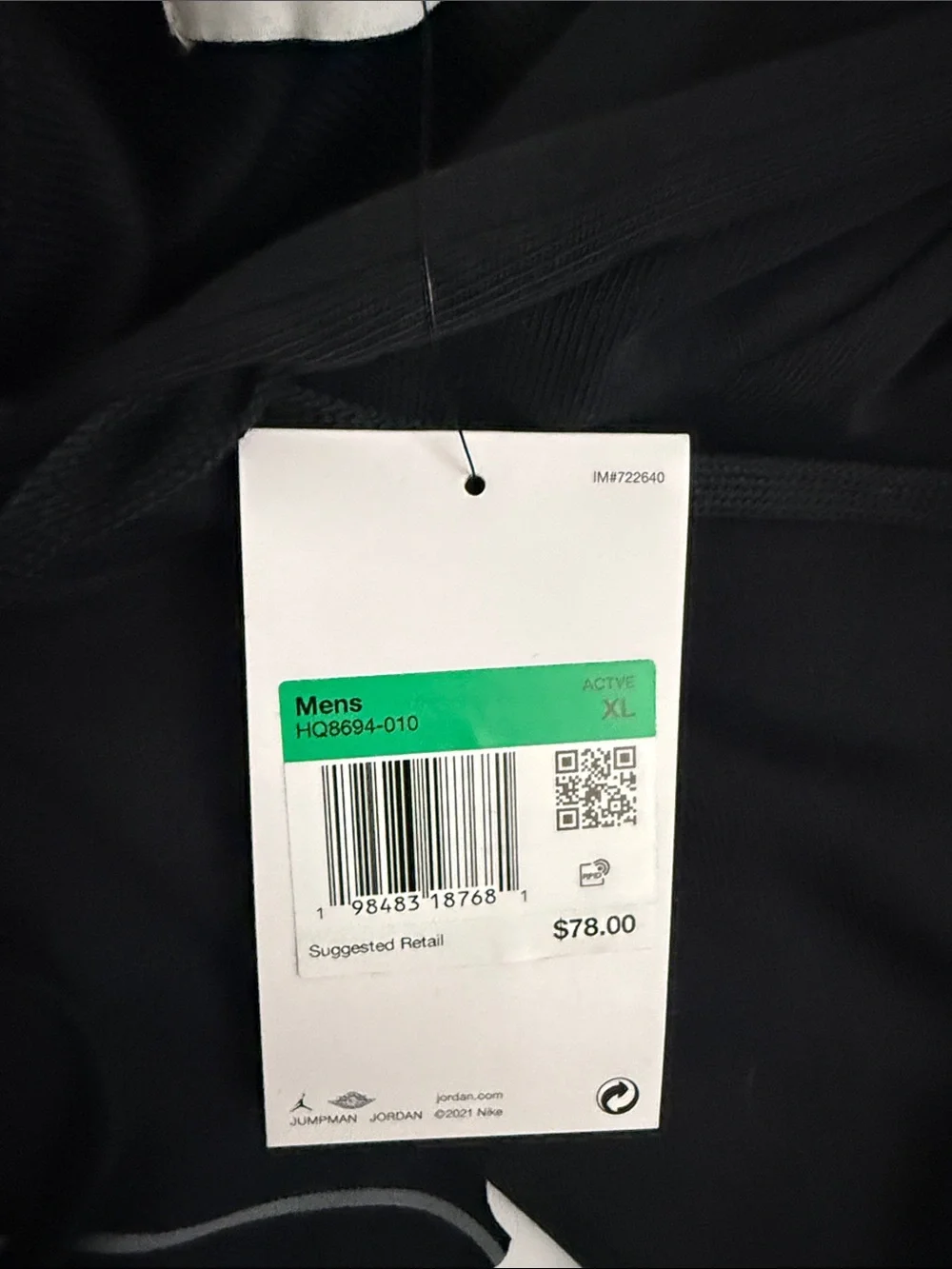 Jordan black hoodie